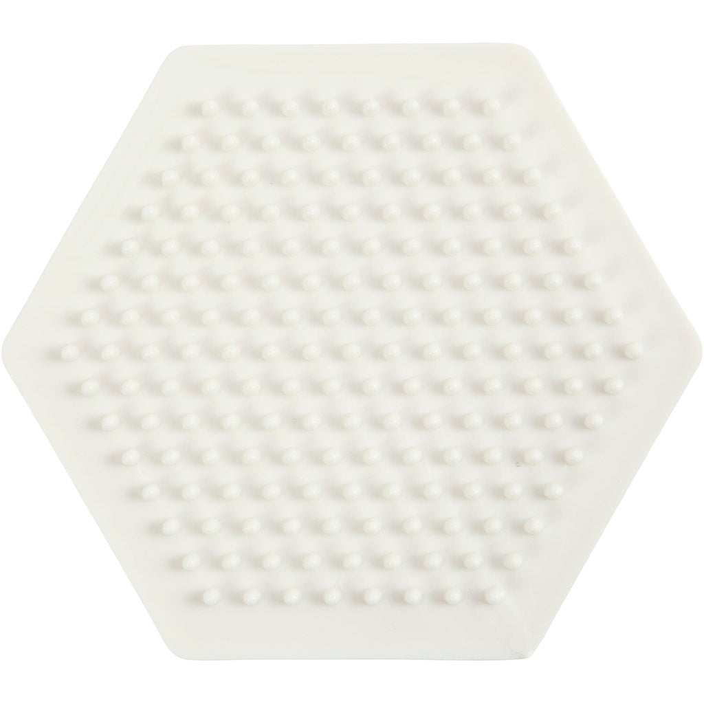Creativ Company Nabbi Biobeads Grundplatte, sechseckig, 8,5 x 8,5 cm
