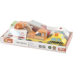 Viga toys - mini voertuigen - set - 6 stuks