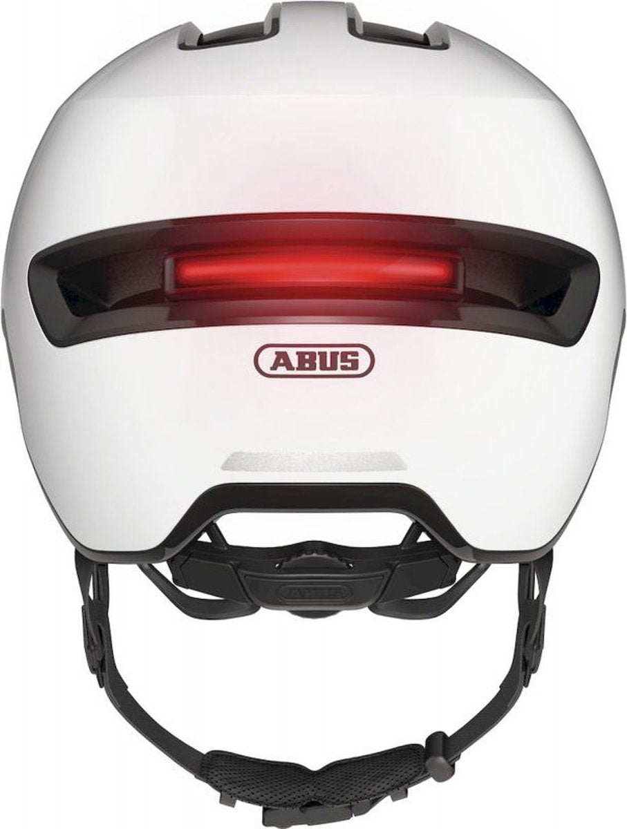 Abus fietshelm hud-y ace shiny white s - 51-55 cm - wit - geschikt voor gebruik op elektrische fietsen - stadsfietsen - 400 g