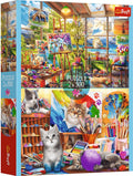 Trefl puzzelset - kunst schilderen - 2x500 stukjes karton fsc.