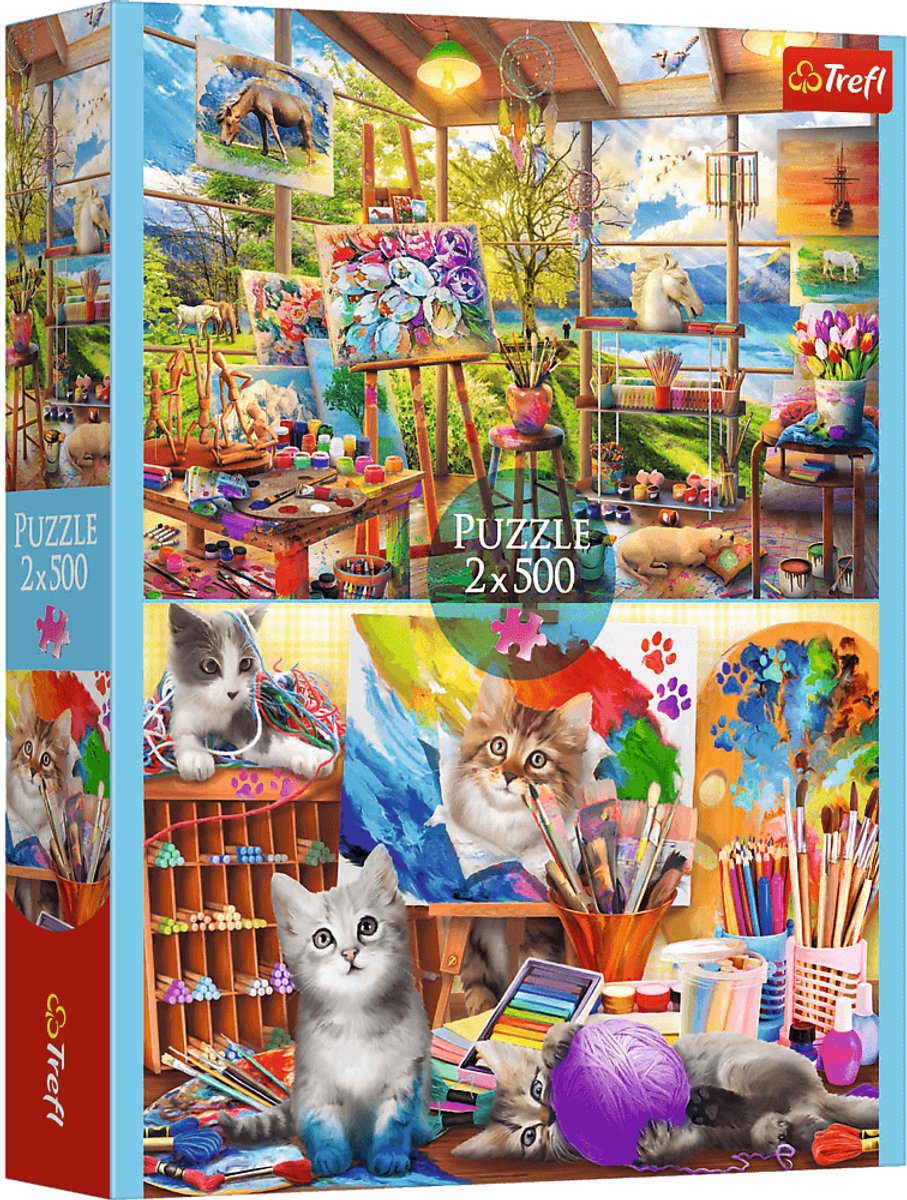 Trefl puzzelset - kunst schilderen - 2x500 stukjes karton fsc.