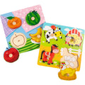 Viga houten legpuzzels met knoppen