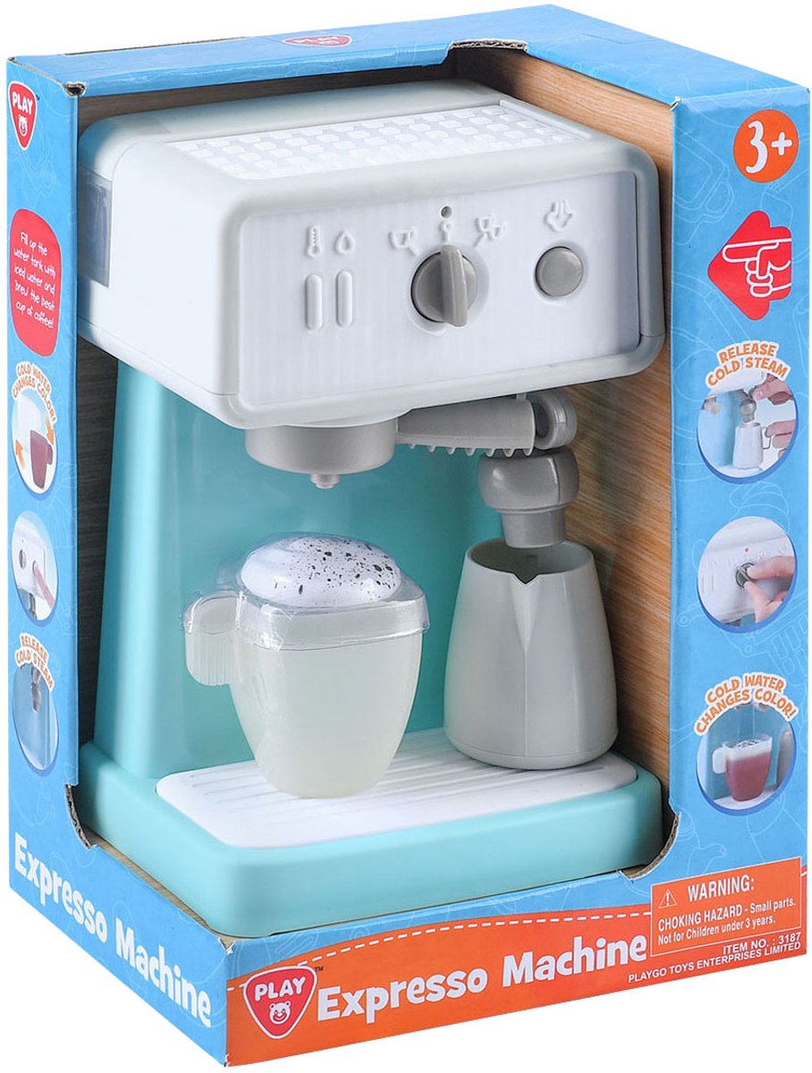 Playgo Espressomaschine weiß blau - 3dlg.