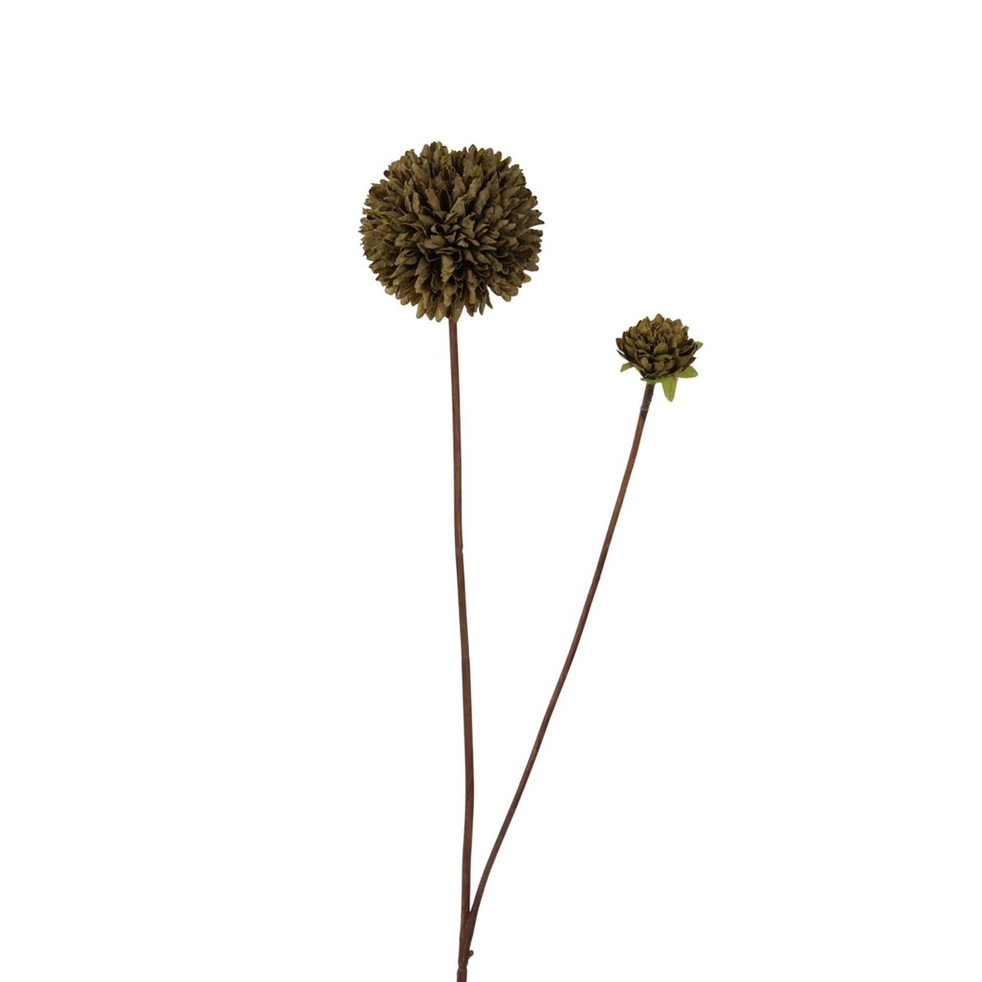 Roberts collection kunstbloem pompom 66cm dark green