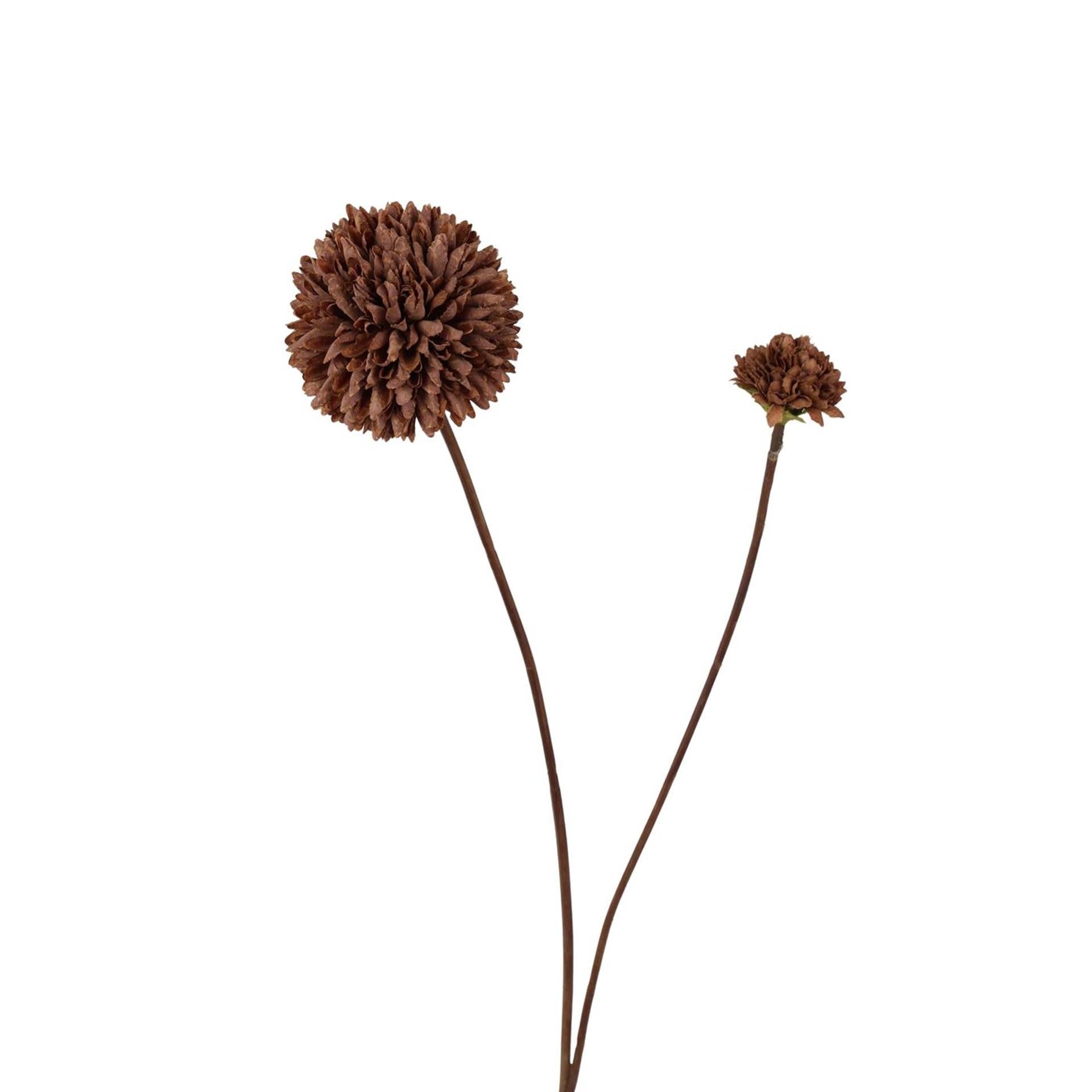 Roberts collection kunstbloem pompom 66cm dark coffee