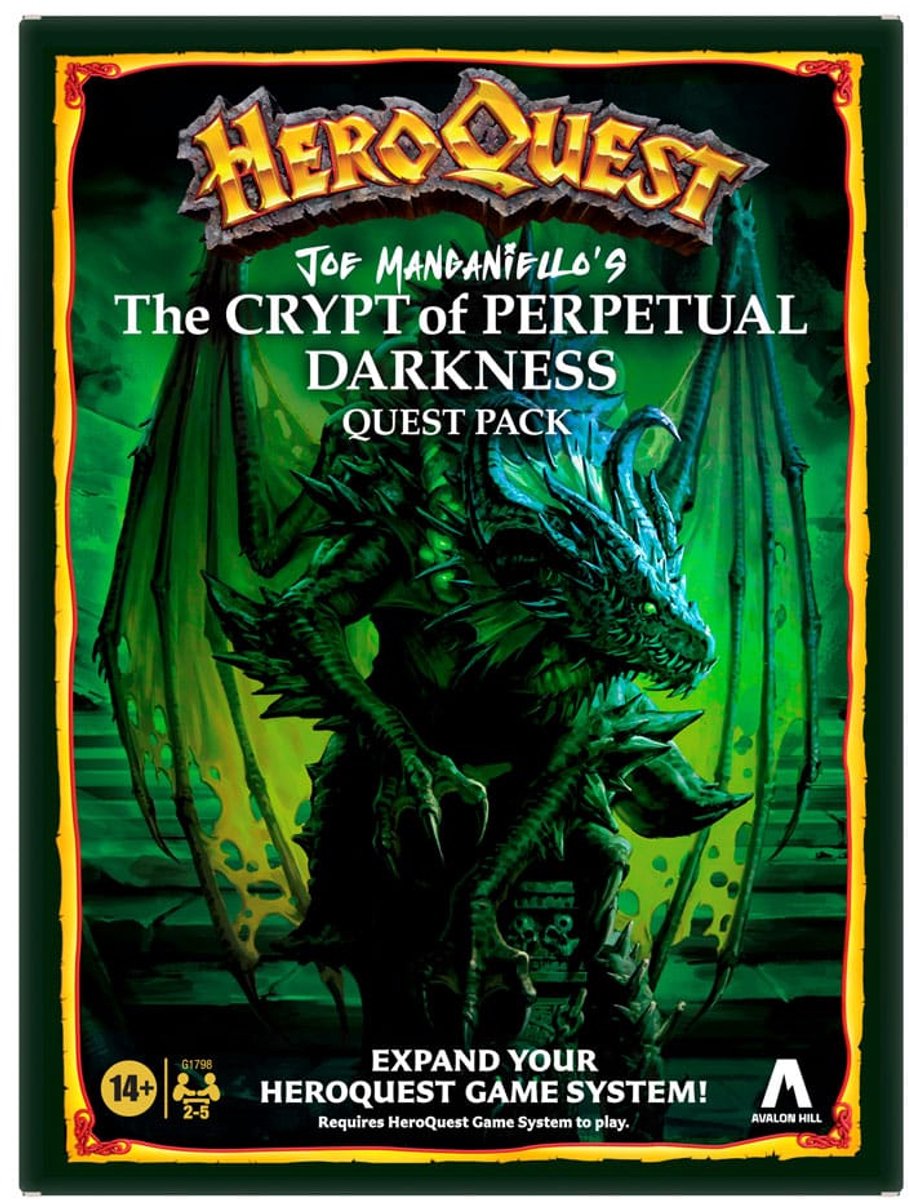 Hasbro heroquest board game expansion the crypt of perpetual darkness quest pack *english version* and accessories