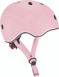 Globber kinderhelm - go up - pastel roze - verstelbaar 45-51cm - met verlichting - sterke polycarbonaat buitenschaal