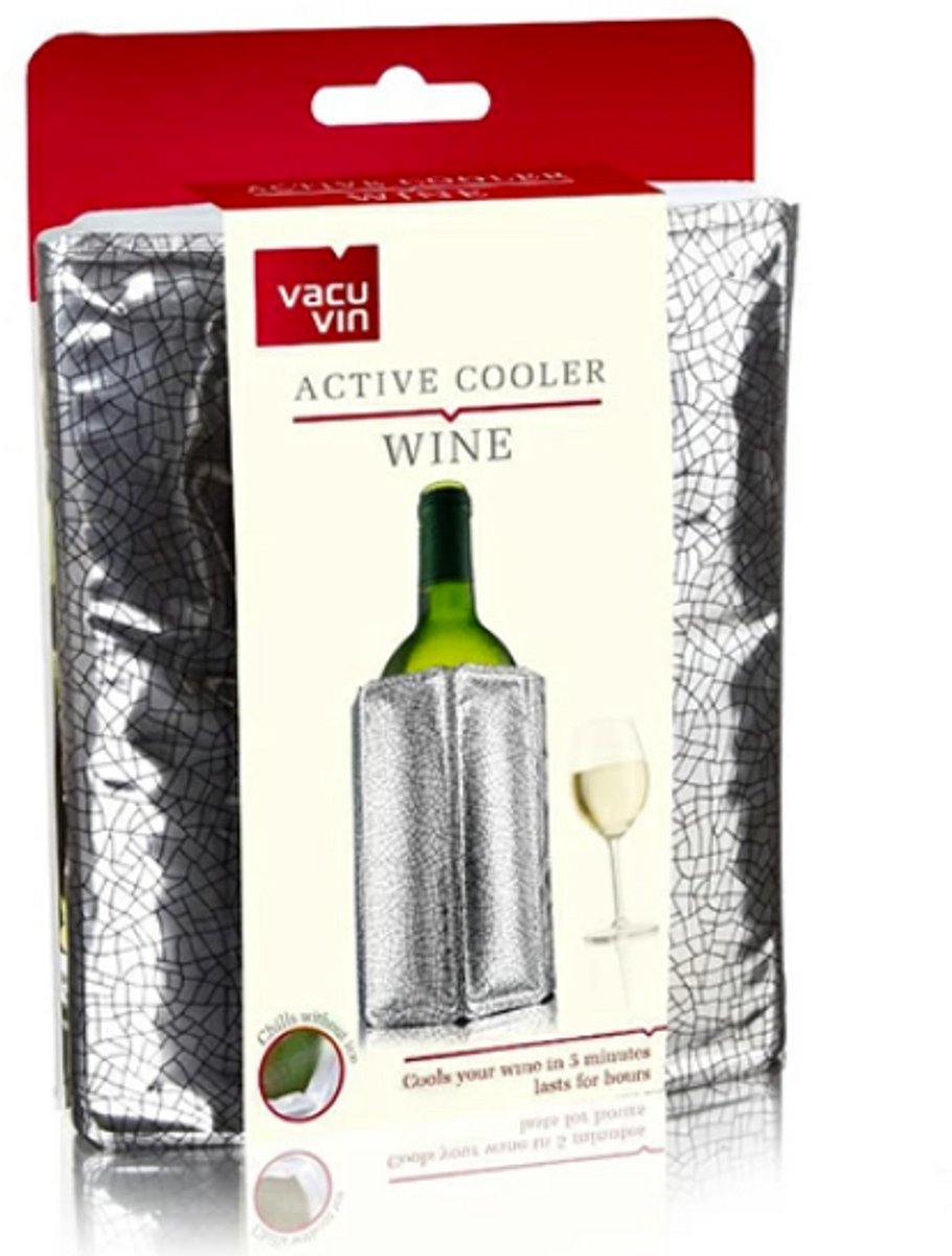 Merkloos sans marque vacu-vin actieve koeler wijn zilver, chroom