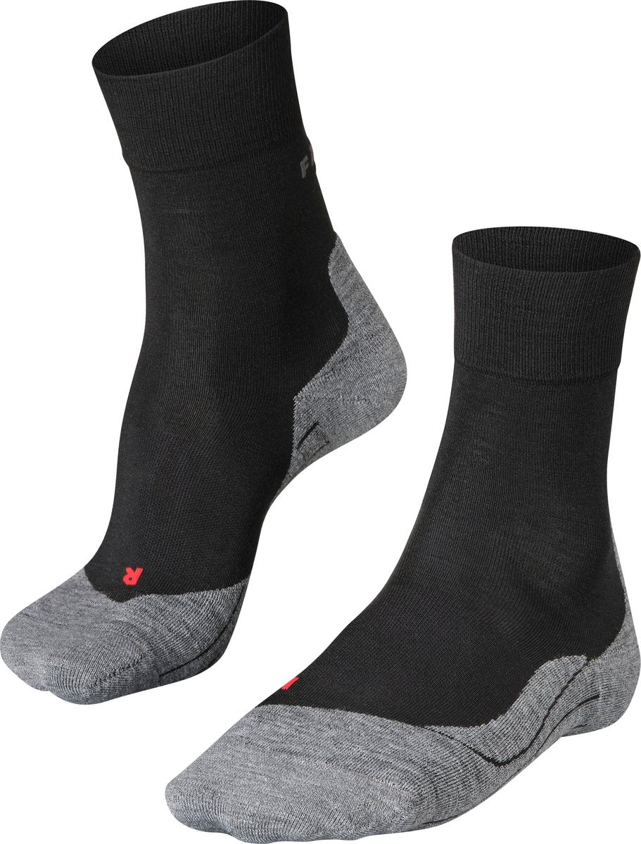 Falke ru4 wool anti-blaar wol functioneel materiaal hardloopsokken heren zwart - maat 39-41