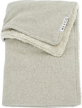 Meyco baby knit basic teddy ledikant deken - sand melange - 100x150cm - 2.0 tog
