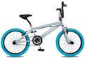 Royal-Bugatti Tornado Freestyle 20-Zoll BMX-Rad - Hellblau-Grau mit blauen Reifen