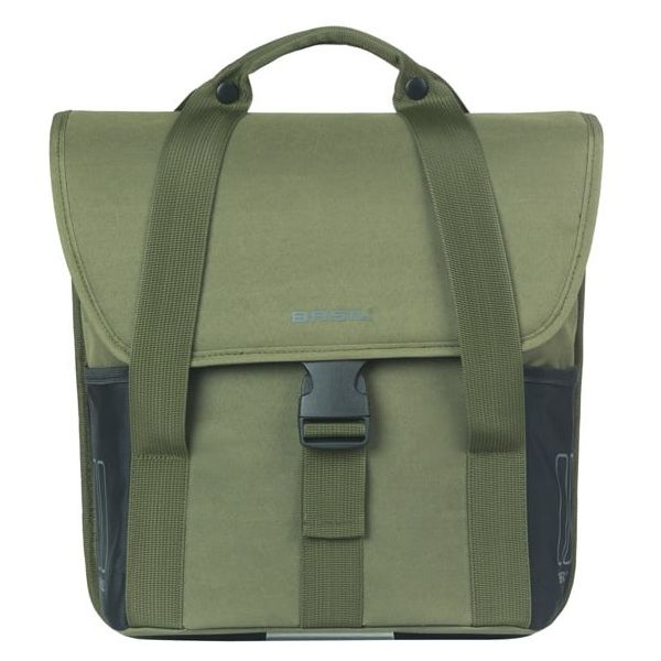 BASIL Einzel-Fahrradtasche, 16 Liter, 15 x 29 x 34 cm – Dunkelgrün