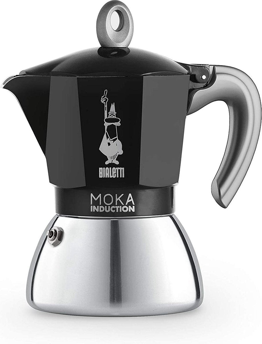 Bialetti moka induction zwart percolator – 6 kops – 270 ml – geschikt voor inductie