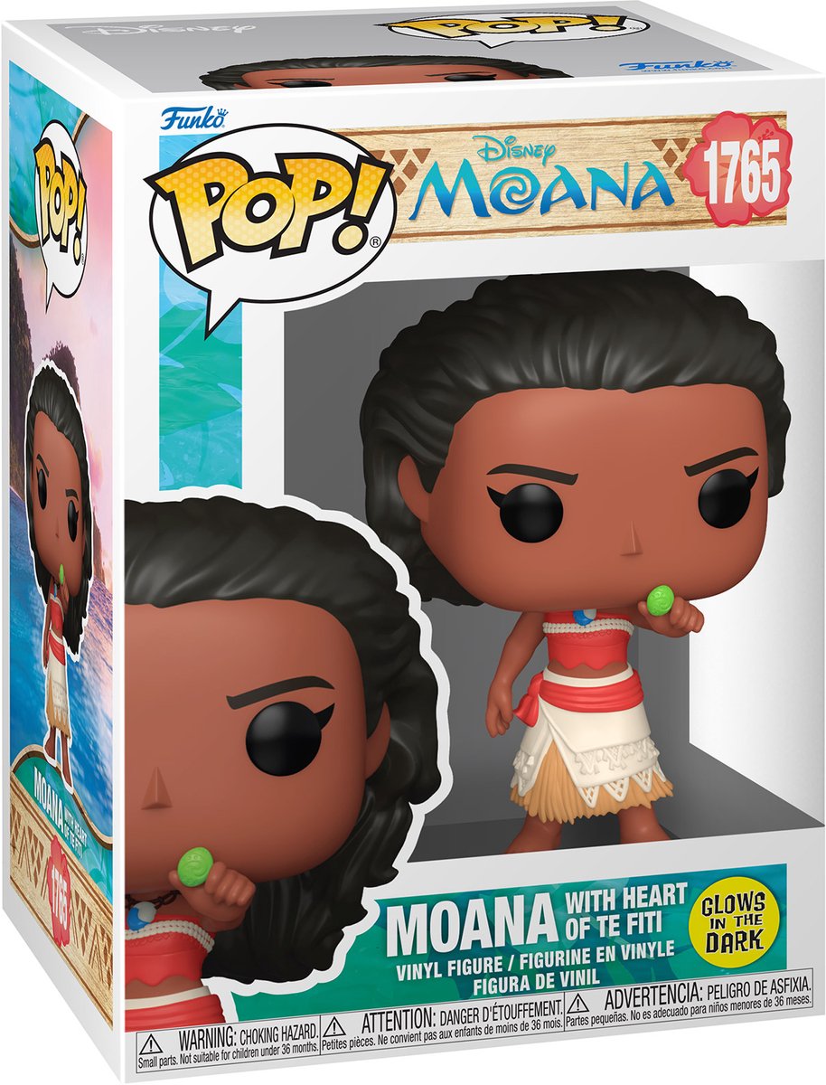 Funko pop! disney: moana - moana with heart of tefiti (glow in the dark) #1765