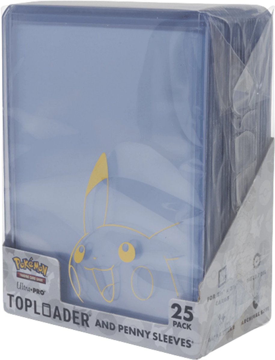 Ultrapro ultra pro pikachu toploader penny sleeves - combo pack - 25 stuks