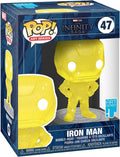 Marvel funko the avengers verzamelfiguur pop! art series iron man yellow 9 cm geel