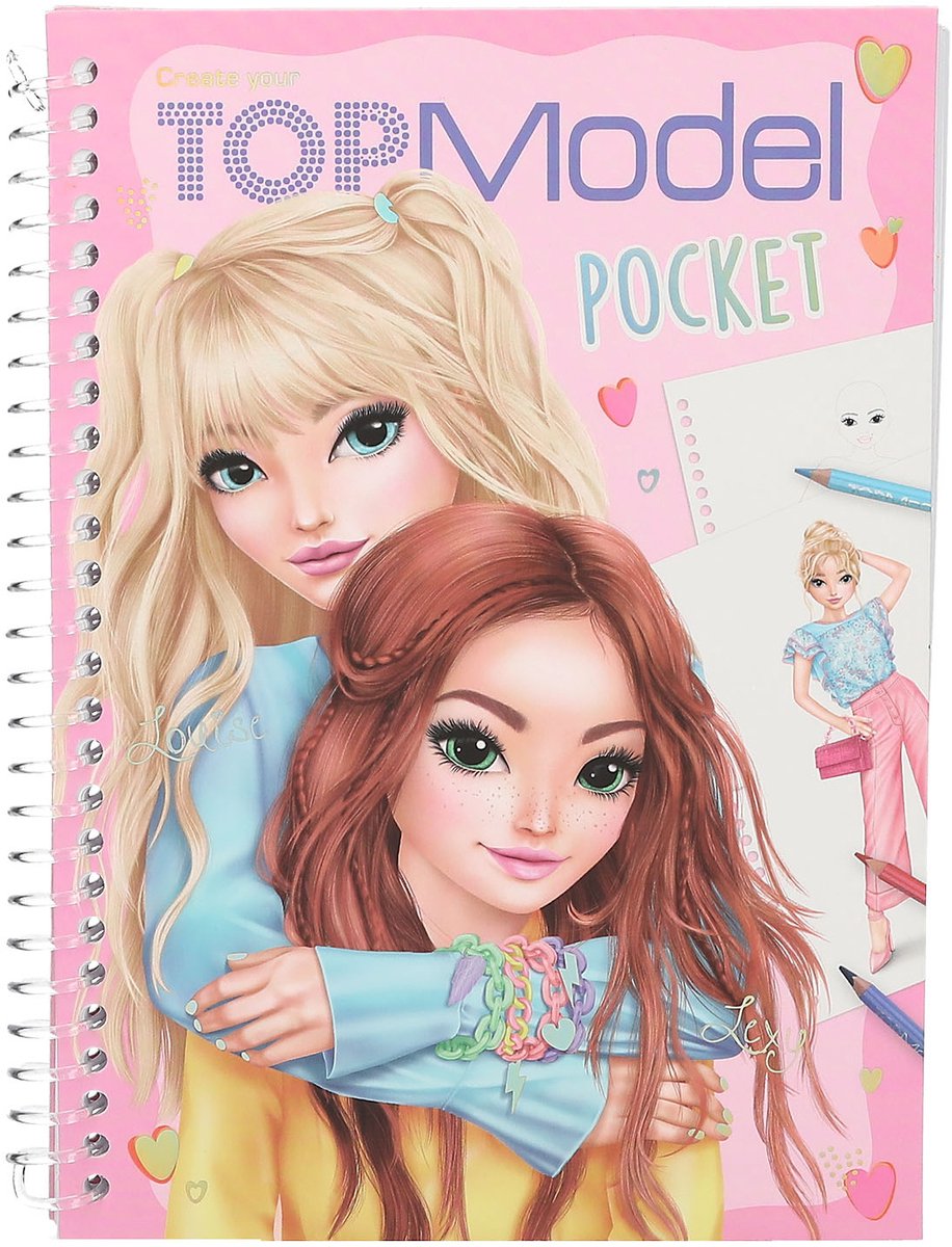 Depesche kleurboek topmodel pocket met stickers - creatief speelgoed.