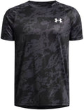 Under armour ua tech 2.0 ss-blk jongens sportshirt - zwart - antraciet - wit 164