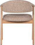 Woood tunar eetkamerstoel met armleuning - eiken hout - naturel - set van 2