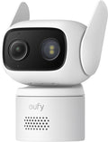 Eufy beveiliging bedrade cam c31 - wit - kantelbare beveiligingscamera - binnen en buiten - duale antenne - kleurennachtzicht - lokale opslag - geen maandelijkse kosten - ip66 - waterdicht - ai mens voertuig huisdierdetectie - 24 7 continue opname