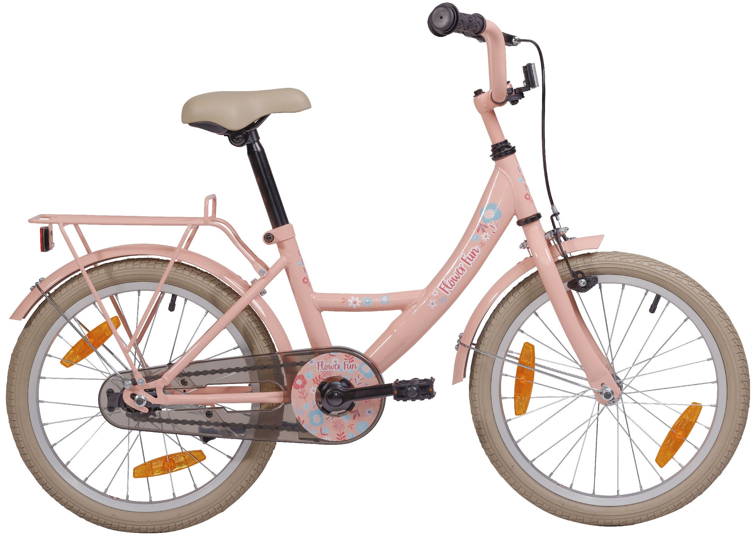 Fahrradspaß 18 Zoll Mädchenfahrrad Blumenspaß rosa