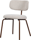 Woood travis eetkamerstoel - polyester - off white - 75x48x53