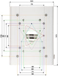 Dahua - pfa150-v2 serie - cameramontagebeugel - voor pijp - metalen wit
