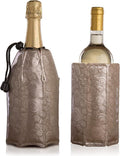 Merkloos sans marque wijnkoeler actieve siliconen flessenkoeler platina champagne - fleskoeler - wijnkoeling