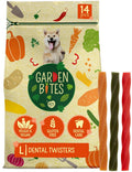 Garden bites duvoplus - dental twisters hondensnacks - hondensnoepjes - vegetarisch glutenvrij - large 14st