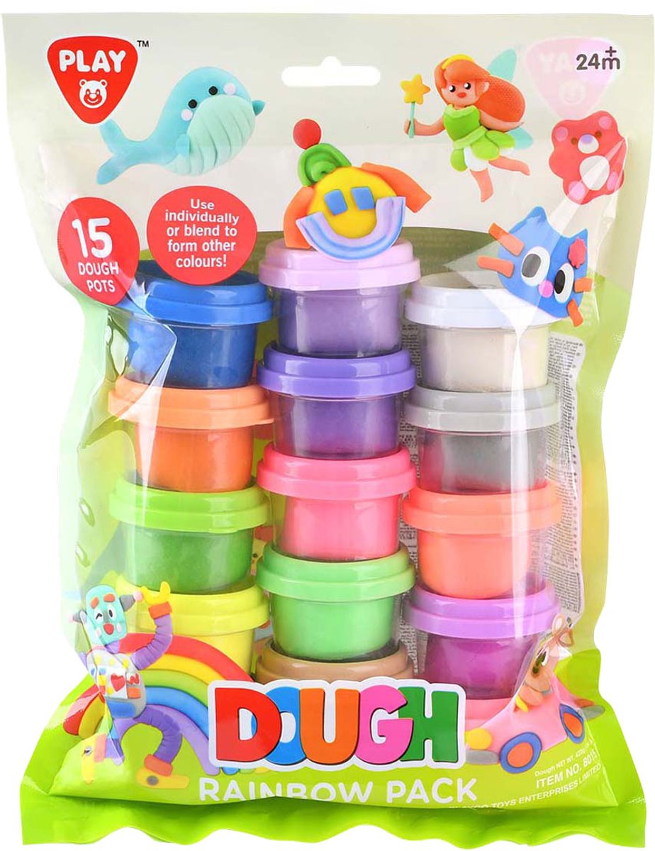 Playgo Regenbogen-Tonset – 15 Tontöpfe