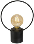 Atmosphera led lamp - zwart - metaal - zonder snoer - h27.5 cm - vintage - tafellamp nachtlamp
