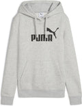 Puma ess no. 1 logo hoodie fl dames sporttrui - light gray heather