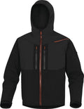 Delta plus horten softshell 3 lagen jack - zwart | oranje - l
