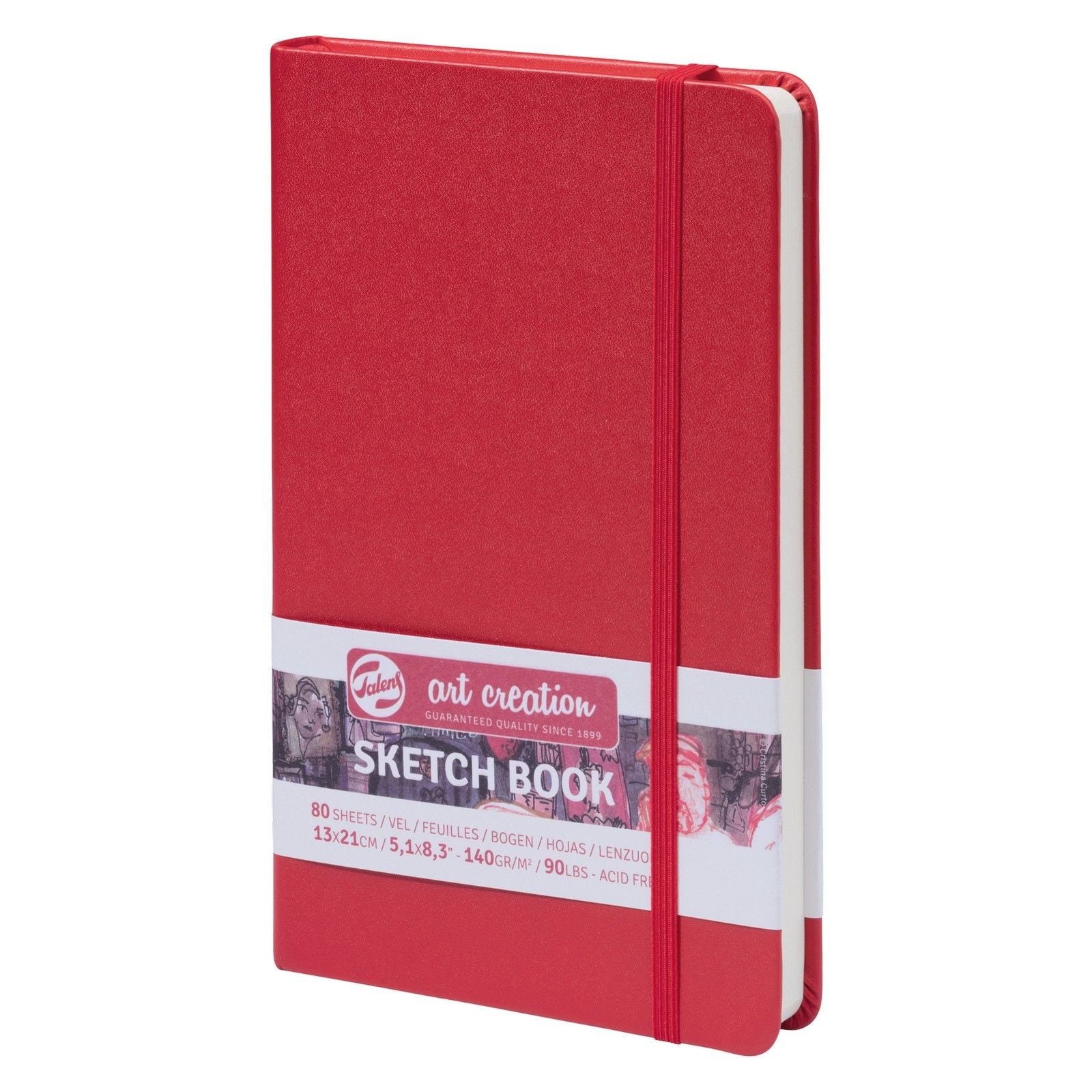 Talens art creation schetsboek rood 13 x 21 cm 140 g 80 vellen