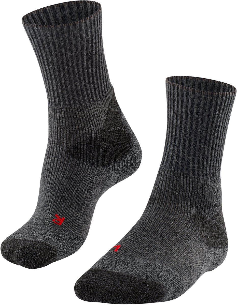 Falke tk-x expedition ultra dikke padding wol functioneel materiaal wandelsokken heren grijs - maat 44-45