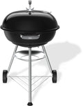 Weber compact kettle - ø 57 cm grillrooster - houtskoolbarbecue - zwart - asopvangschaal - 2 duurzame, weerbestendige wielen - handige dekselhaak - kras- en roestbestendig