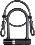 Axa newton mini beugelslot – 14 mm gehard staal – 15 cm beugellengte – inclusief 100 cm kabel – met framehouder – zwart
