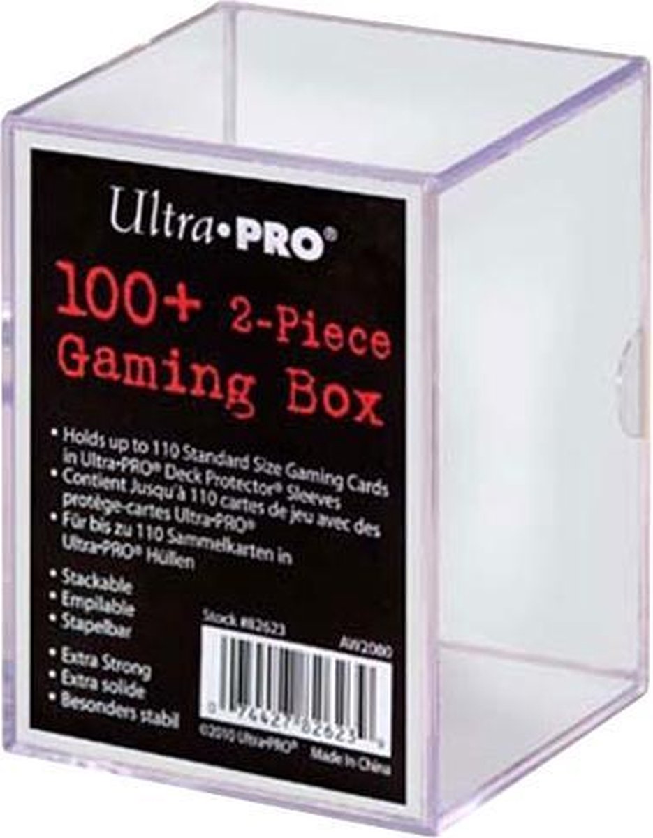 Ultra pro ultrapro 2-piece storage box for 100+ cards clear