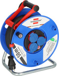 Brennenstuhl garant ip44 kabelhaspel, 50m - speciaal plastic (kortstondig buitengebruik) - made in germany - blauw