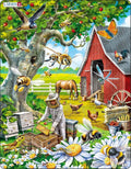 Selecta Larsen Puzzle Tiere - Der Imker mit den Bienen, 53 Teile.