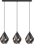 Eglo carlton 1 hanglamp - e27 - 80,5 cm - zwart koper