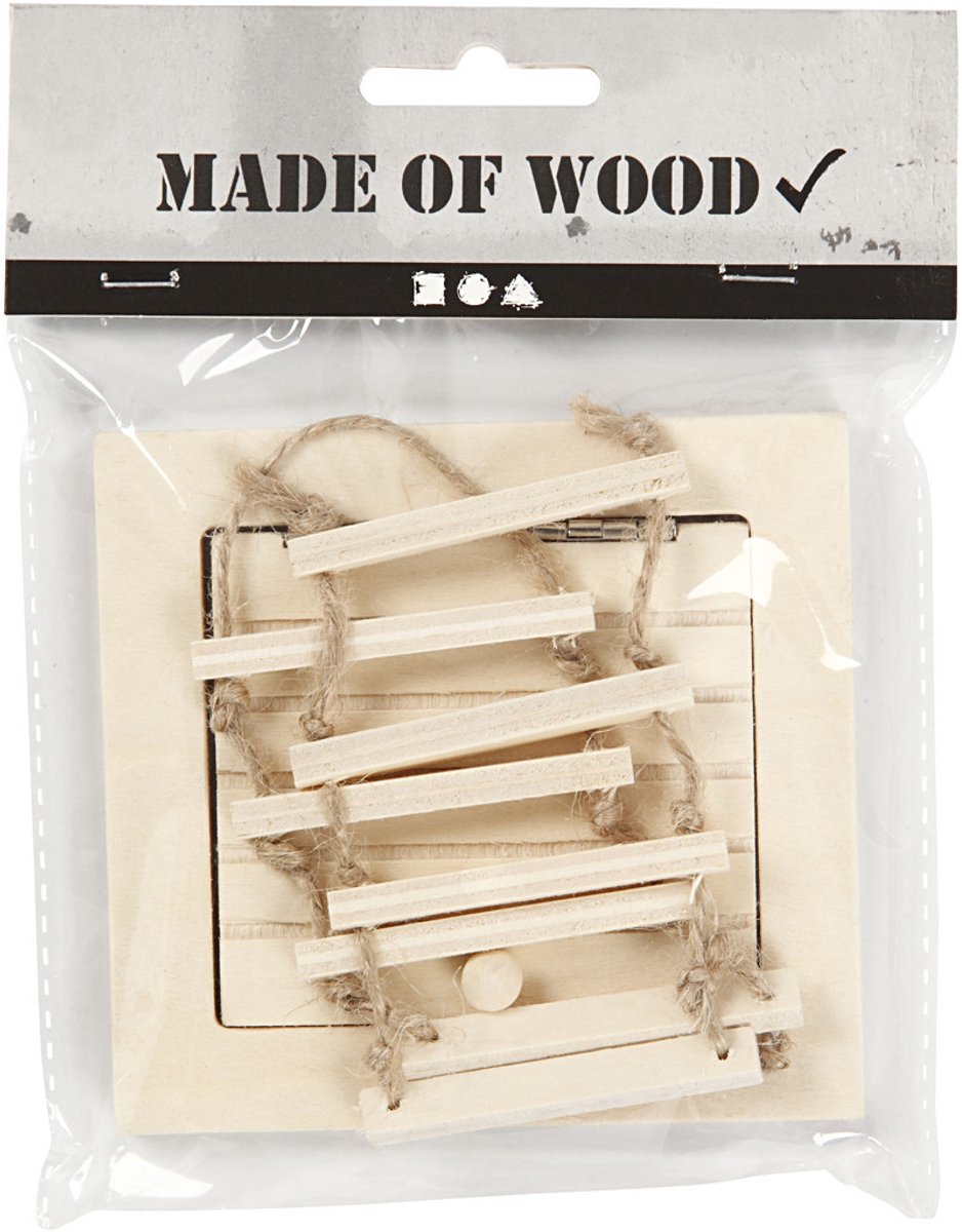 Creativ Company Mini-Dachbodenluke aus Holz und Strickleiter