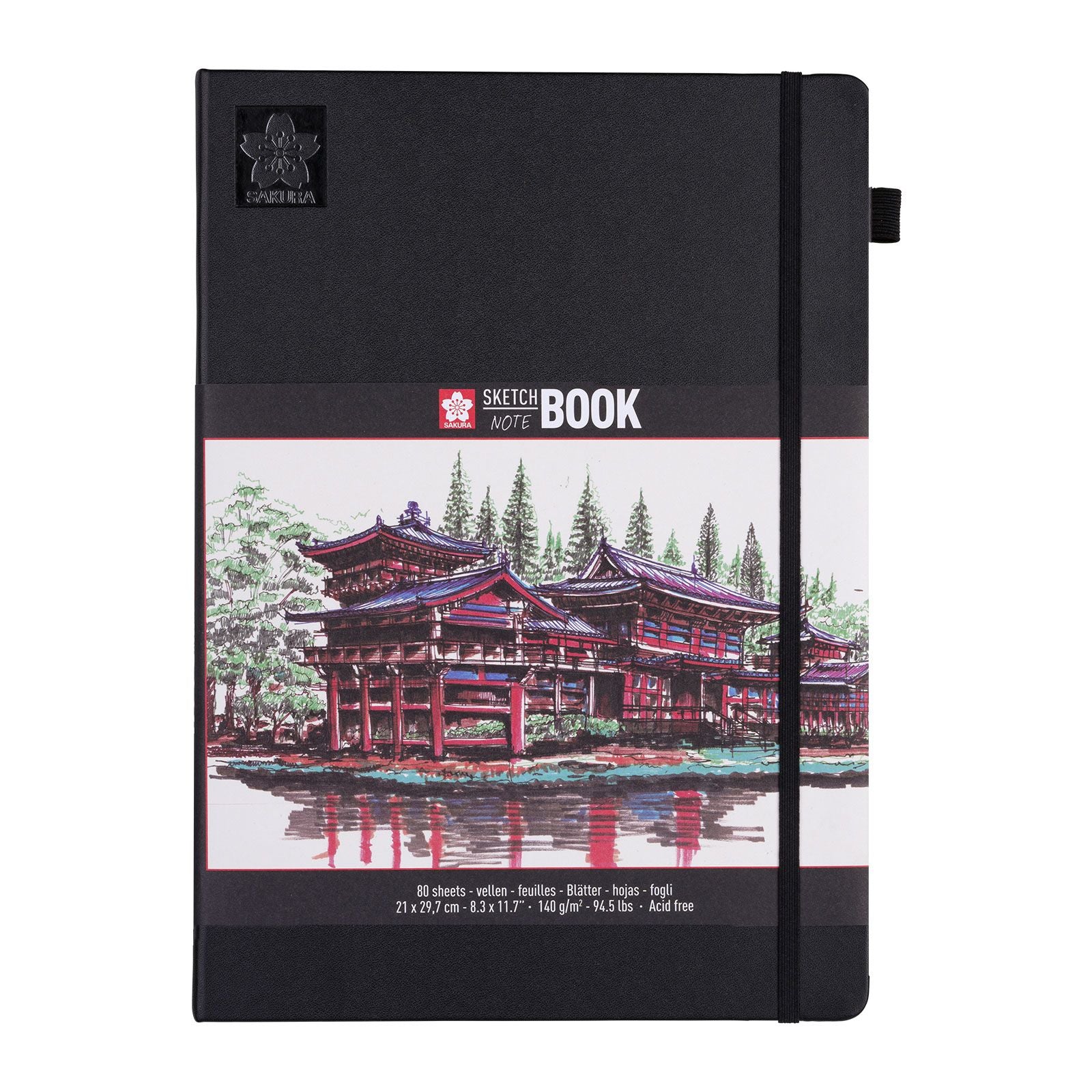 Sakura notitieboek - a4 - 80 pagina's cr mewit 140g - blanco
