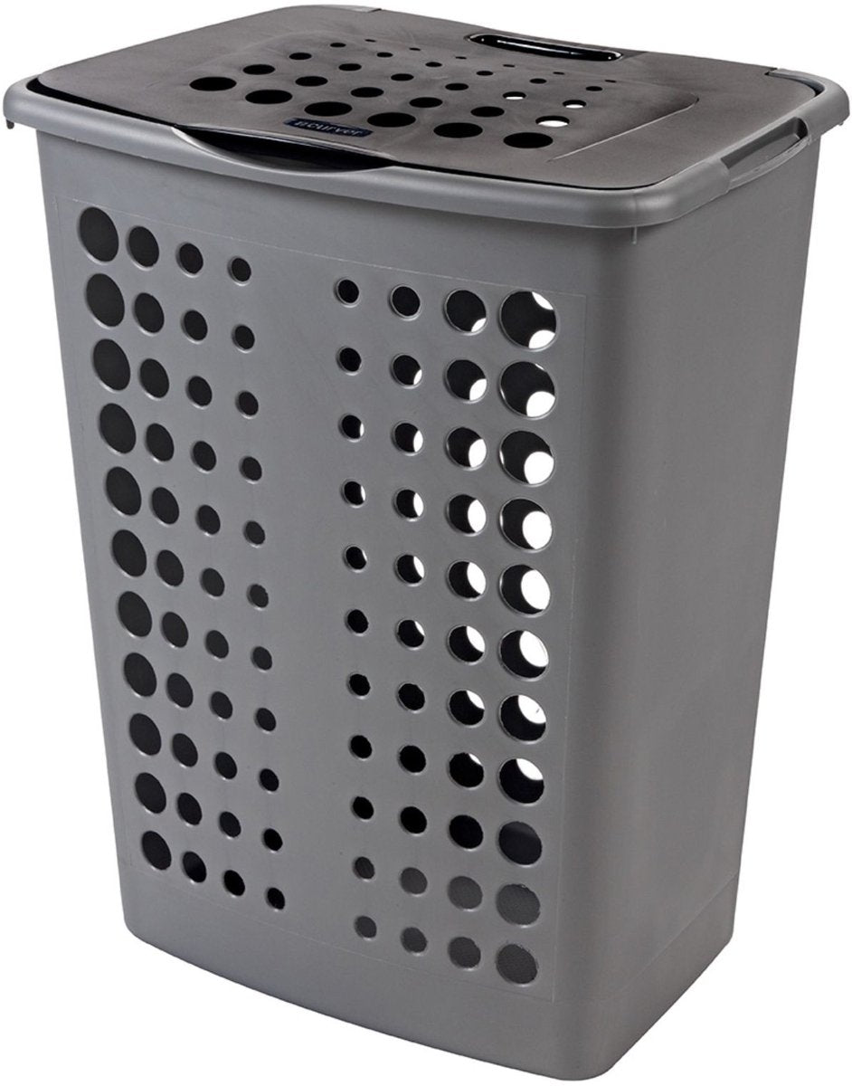Curver Victor Wäschekorb mit Deckel, 60 l, anthrazit