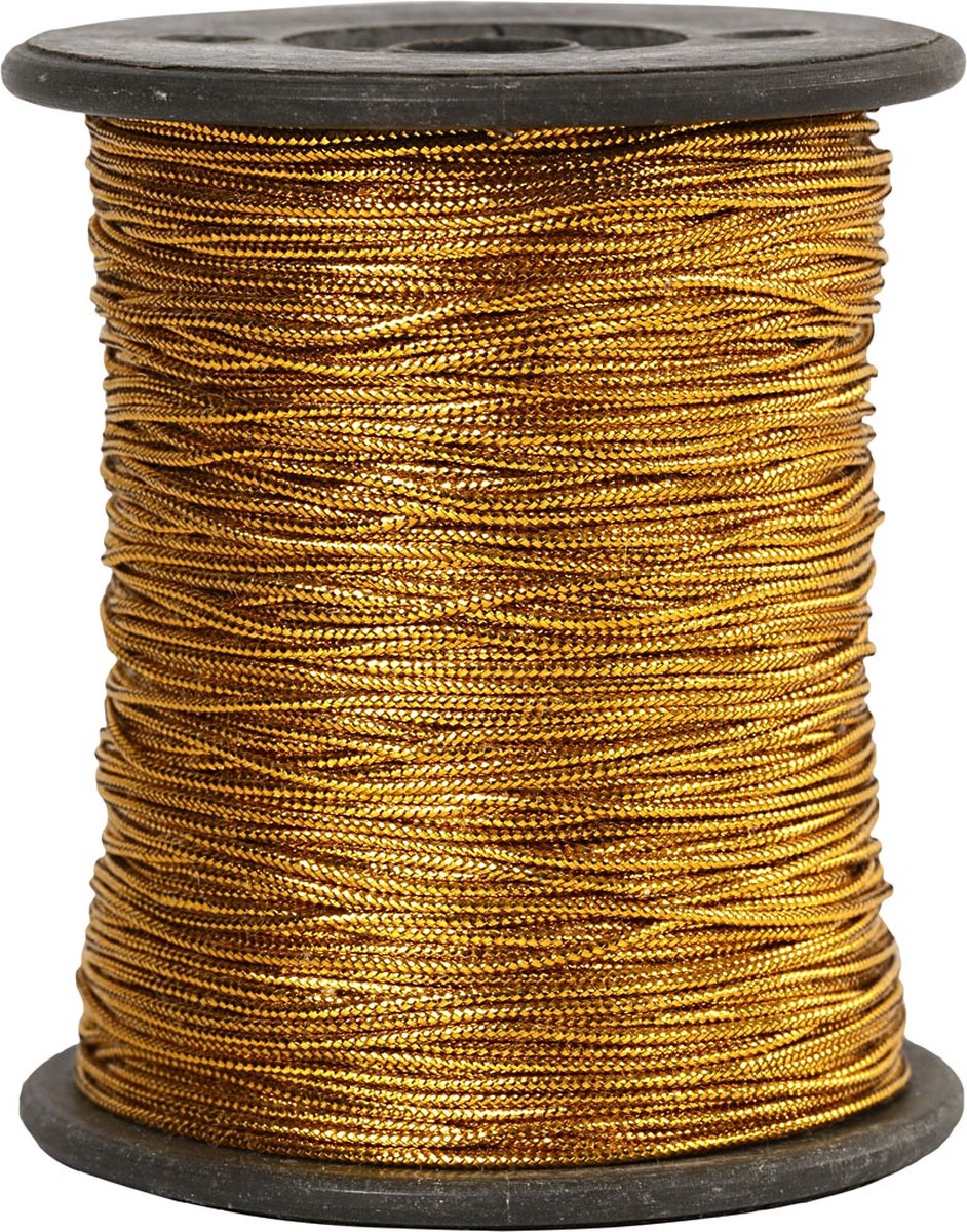 Creativ company cc thread, thickness 0,5 mm, gold, 100 m 1 roll