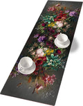 Bertoni - tafelloper tafelkleed - vilt - 115x40cm - bloemen print patroon