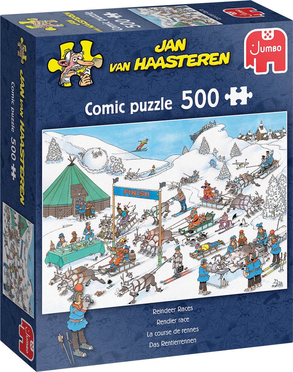 Jan van haasteren - rendier race - 500 stukjes puzzel