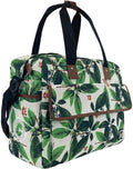 Willex shopper green leaves met schouderband