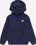 Nike k nsw club flc hdy lbr unisex sporttrui - navy - wit - maat xs