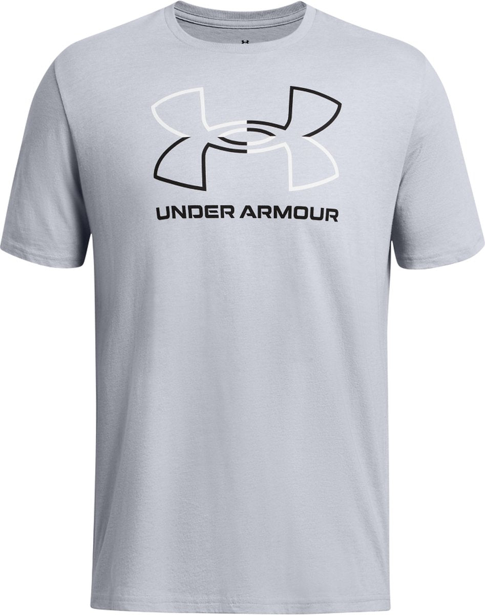 Under armour ua gl foundation update ss-gry heren sportshirt - mod grijs medium heather - wit - zwart s